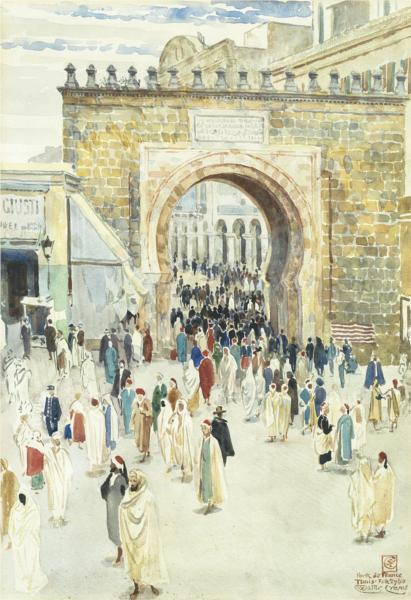 Porte de France Tunis, 1910 - Walter Crane