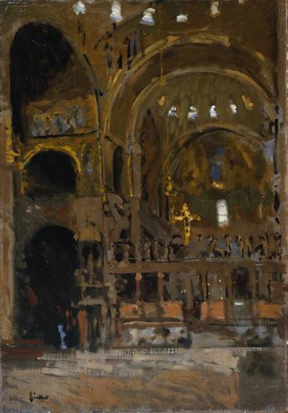 Interior of St Mark's, Venice, 1896 - Walter Richard Sickert