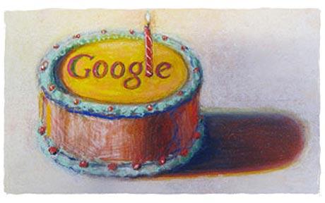 Google - 12th Birthday Cake (Doodle), 2010 - Вейн Тібо