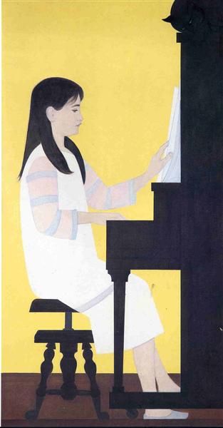 Girl at Piano, 1973 - Will Barnet