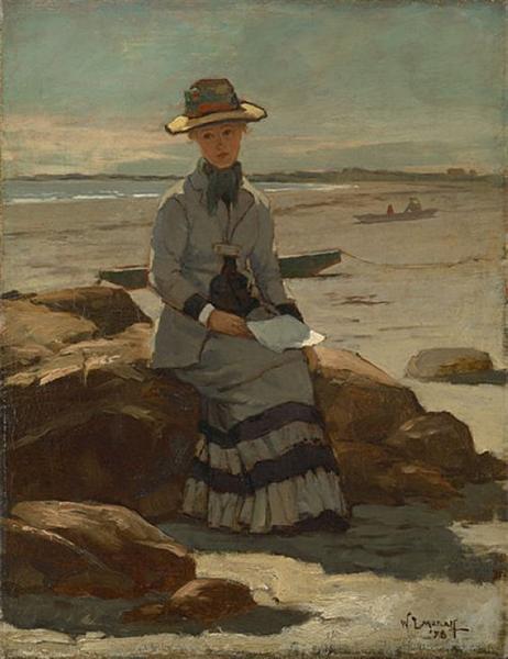 Young Lady on the Beach, 1878 - Willard Metcalf