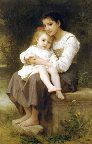 The elder sister, 1886 - William Adolphe Bouguereau