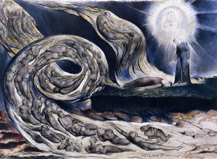 The Lovers Whirlwind, 1824 - 1827 - William Blake