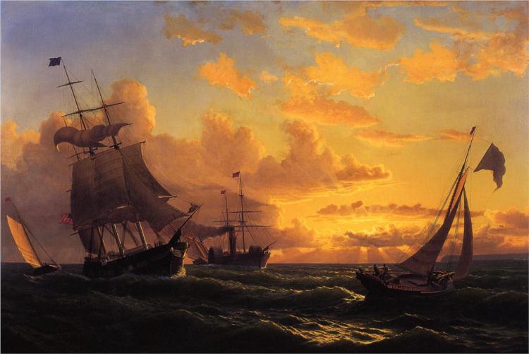 Fresh Breeze of Sandy Hook, 1860 - Уильям Брэдфорд