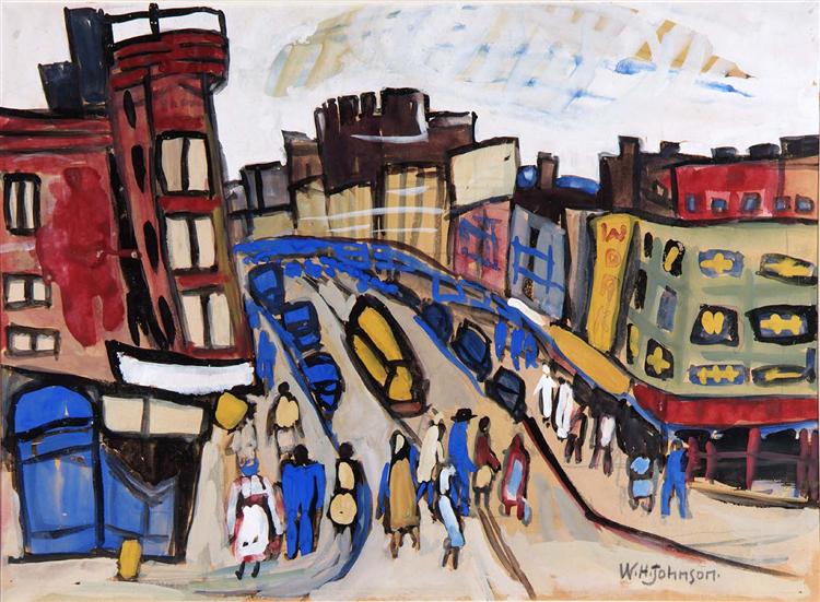 Harlem Street, 1941 - Уильям Джонсон