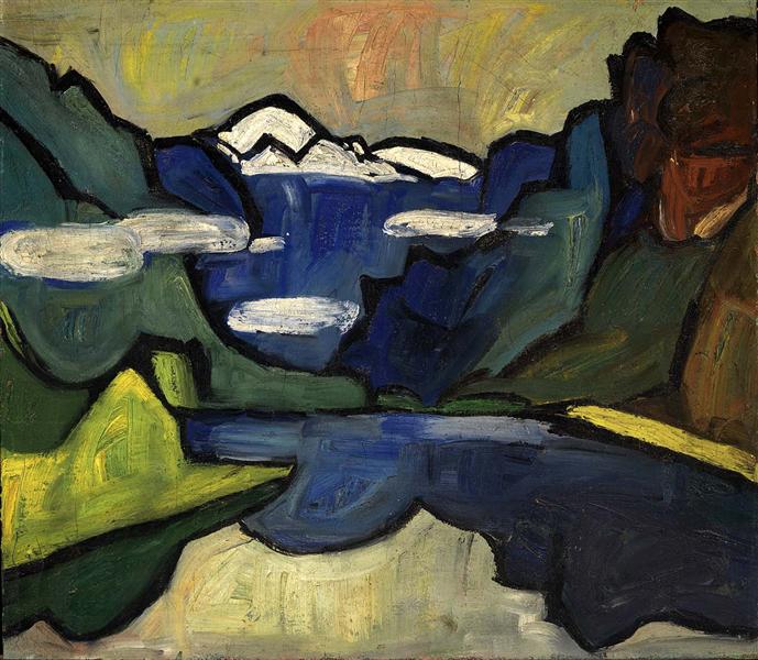 Mountains and Sea, Hardanger Fjord, Norway, 1938 - William H. Johnson