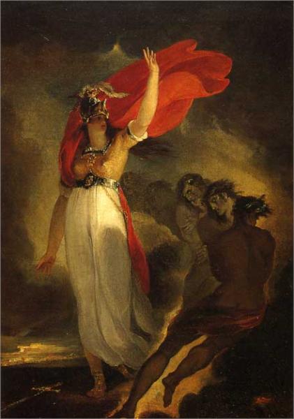 Joan of Arc and the Furies, 1790 - Уильям Гамильтон
