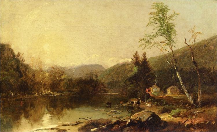 Study for View of the Valley of the White Mountains, New Hampashire, 1857 - Уильям Харт