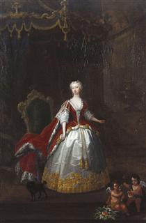 Portrait of Augusta of Saxe Gotha - 威廉·贺加斯