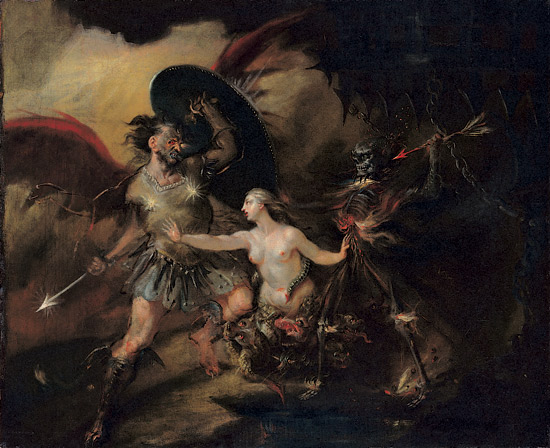 Satan, Sin and Death, 1740 - Вільям Хогарт