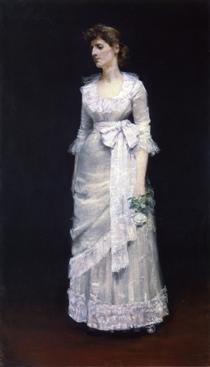 Lady in White Gown - Вільям Мерріт Чейз