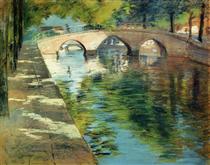 Reflections (aka Canal Scene) - William Merritt Chase