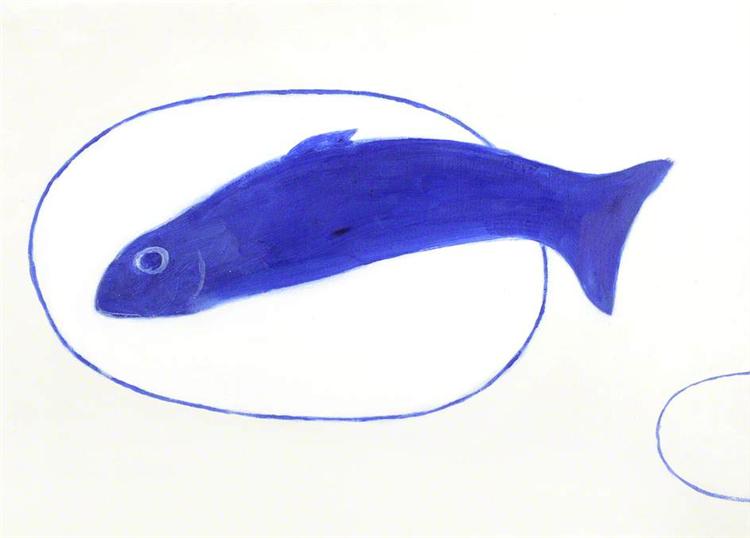 Fish Still Life Blue, 1982 - William Scott