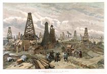 The Petroleum Oil Wells at Baku, on the Caspian - Вільям Сімпсон