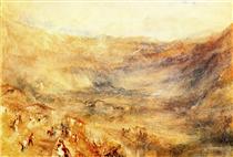 The Brunig Pass, from Meringen - J.M.W. Turner