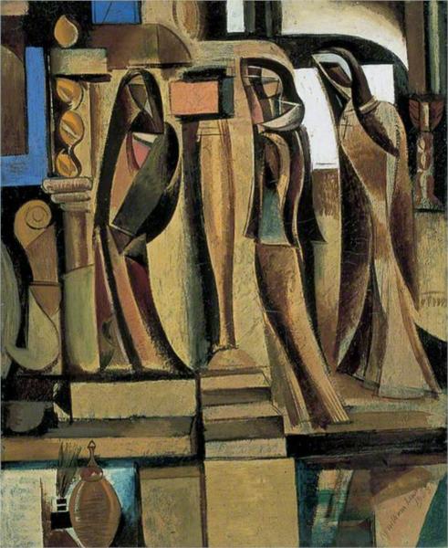 Three Veiled Figures, 1933 - Перси Уиндем Льюис