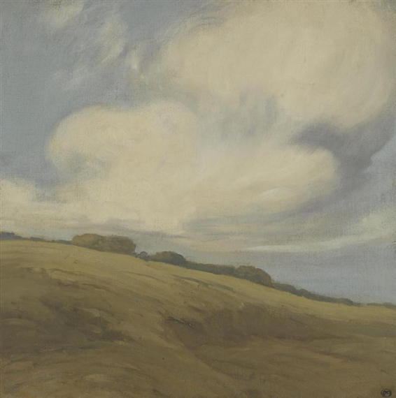Clouds over a California hillside - Xavier Martinez
