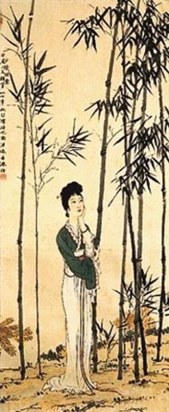 A Beauty in a Tang Poem, 1938 - 徐悲鴻