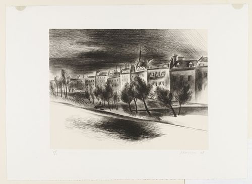 Landscape, Paris - (On the Seine), 1928 - Yasuo Kuniyoshi