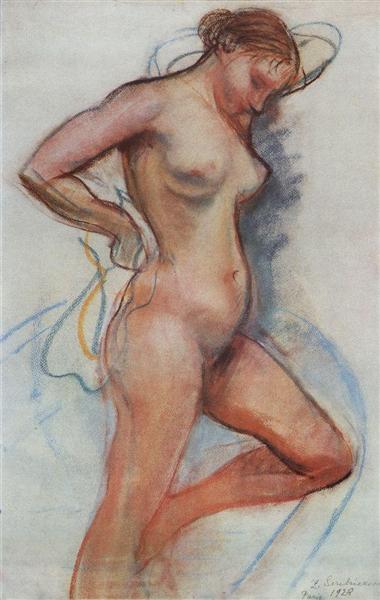 Emerging from the bath, 1928 - Zinaida Serebriakova