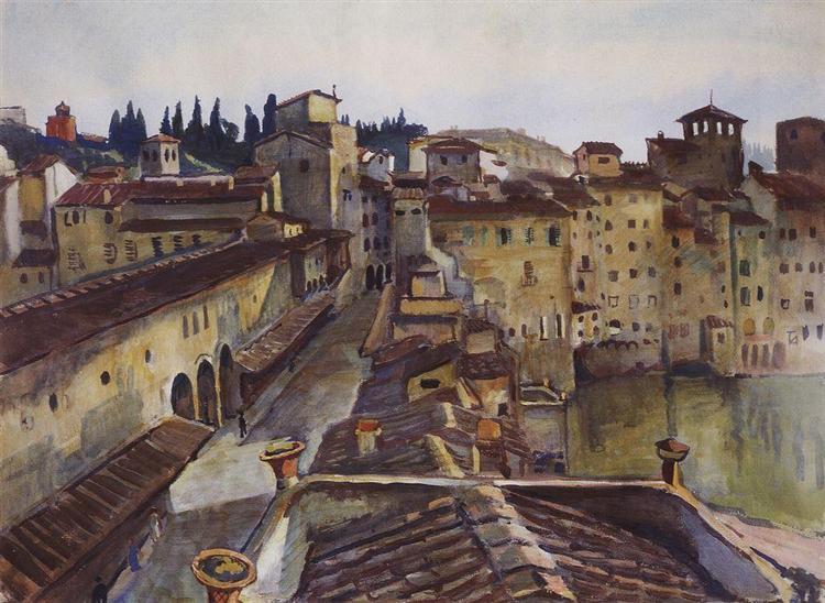 Florence. Ponte Vecchio, 1932 - Zinaida Evgenievna Serebriakova