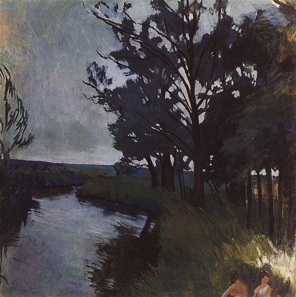 Пейзаж с рекой, 1910 - 1911 - Зинаида Серебрякова