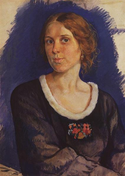 Portrait of A.I. Kunina, 1921 - Zinaida Evgenievna Serebriakova
