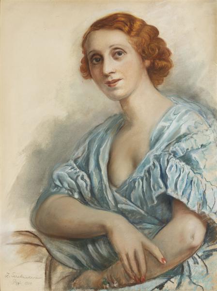 Portrait of the artist's sister, 1934 - Sinaida Jewgenjewna Serebrjakowa