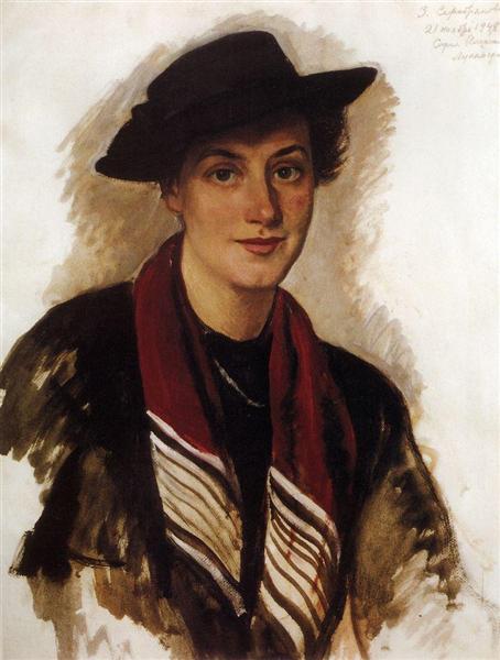 Portrait SA Lukomskaya, 1948 - Sinaida Jewgenjewna Serebrjakowa