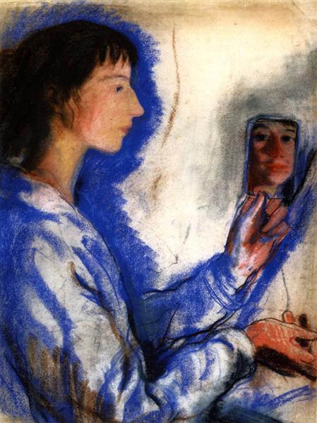 Автопортрет, 1910 - Зинаида Серебрякова
