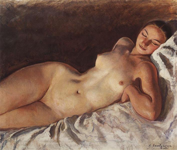 Sleeping nude, 1941 - Zinaida Serebriakova